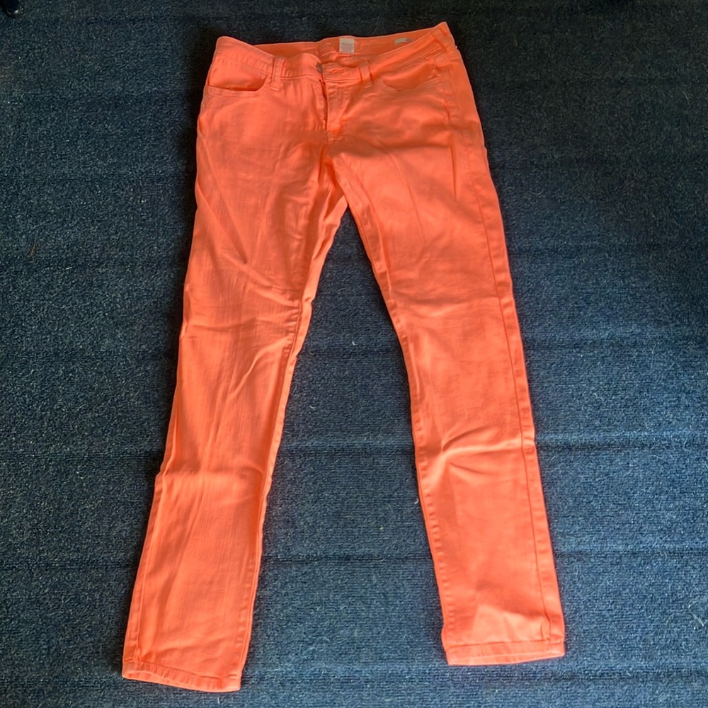 Arizona Jean Company Orange/Coral Straight Leg Jeans
